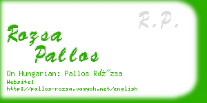 rozsa pallos business card